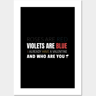 Roses and Violets Poem Funny Non Sinciere Posters and Art